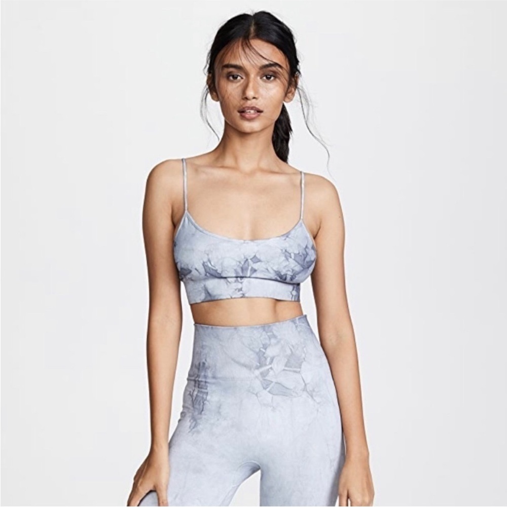 SPIRITUAL GANGSTER Gray Tie Dye Sports Bra